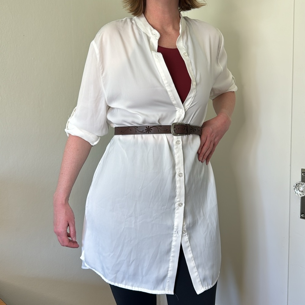 Summersalt The Short Effortless Shirtdress Cover-Up White Size M